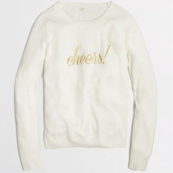 J. Crew Sweaters - 🎄J Crew Cheers Sweater Ivory Crew Neck